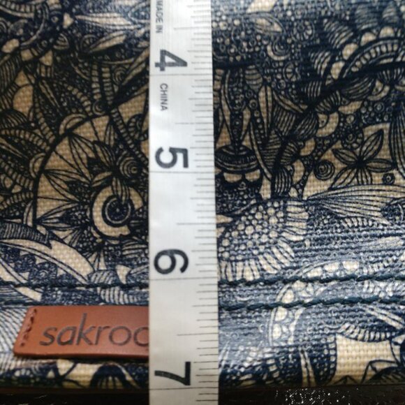 Sakroots City Satchel  Crossbody Blue/White - floral - Picture 8 of 10